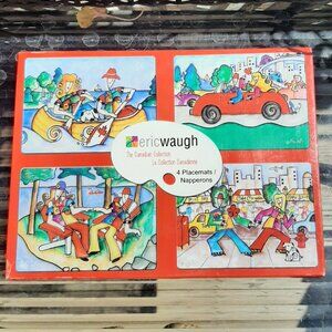 Eric Waugh Cork-Backed Board Placemats, Set of 4, Canada Summer 2005, 12"x 8.5"